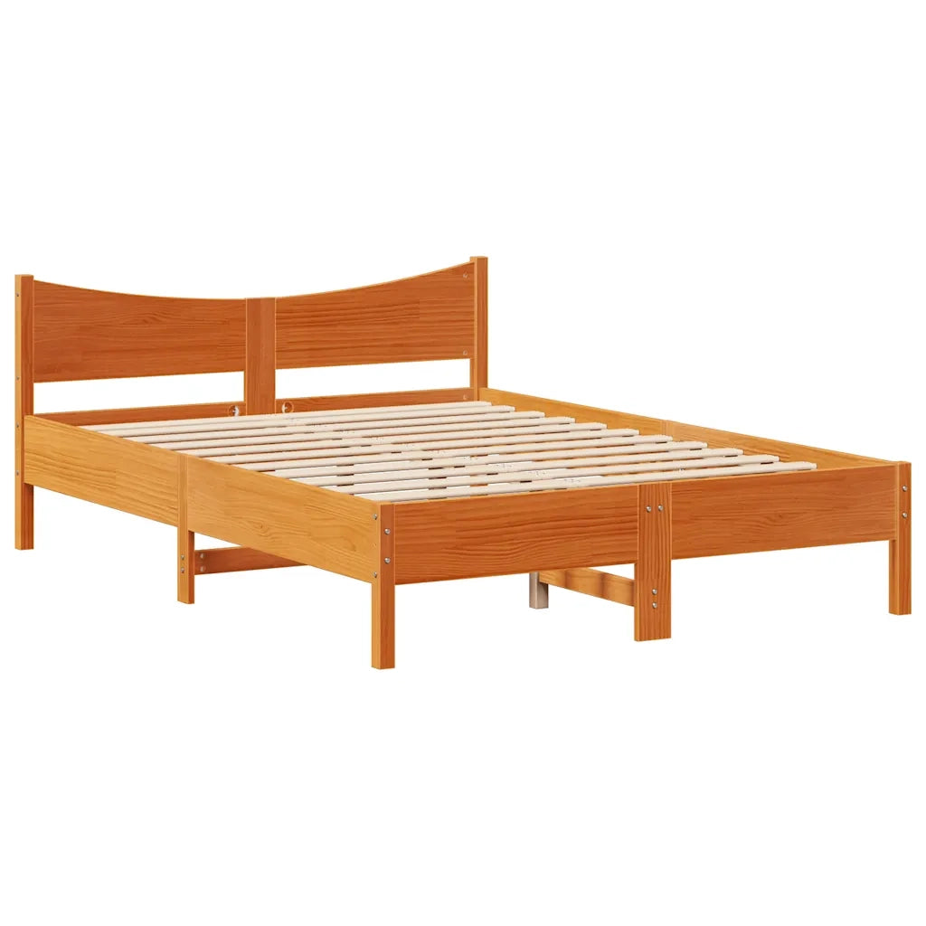 Giroletto senza Materasso Marrone Cera 140x200cm Massello Pino 3323301