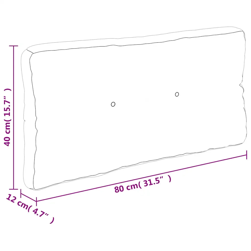 Cuscino per Pallet Nero 80x40x12 cm in Tessuto 360608