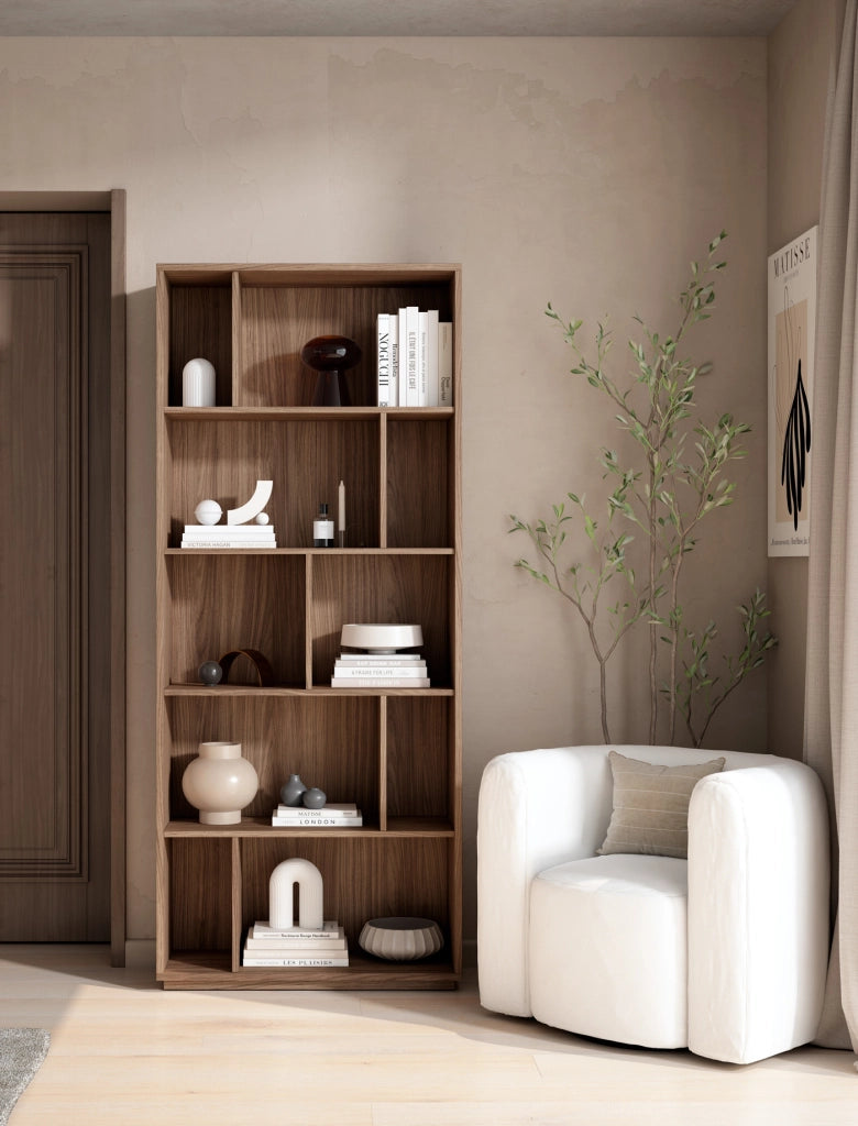 Libreria Herdasa effetto noce 191x80x32