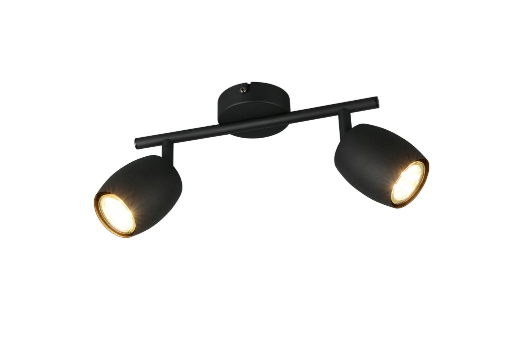 Faretto soffitto NANCY RL 2xGU10 nero metallo