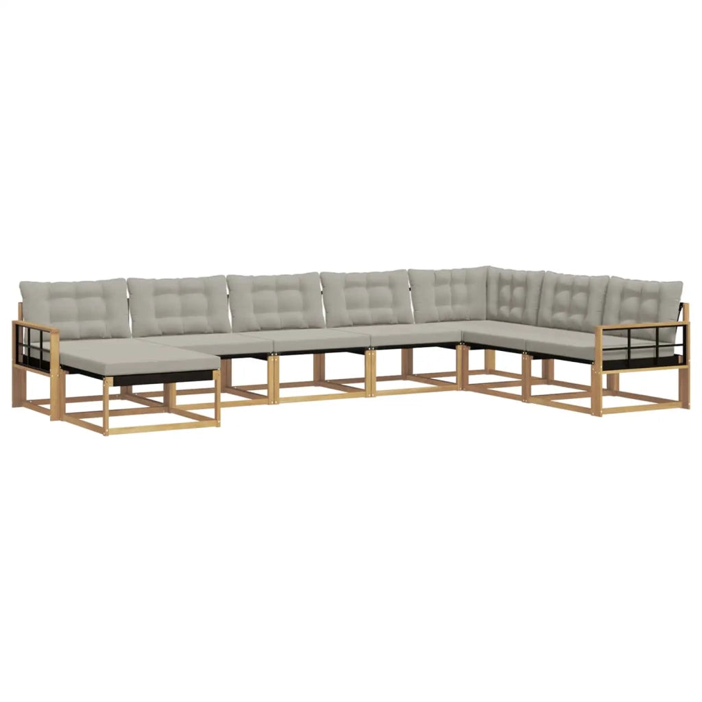 Set di divani da esterno 8 pcs Bianco e Grigio Chiaro 3388977