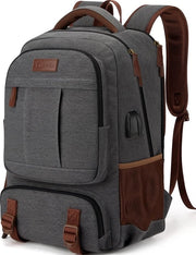 Borsa da Laptop in Canapa, Borsa per Uomo e Donna, Borsa da Lavoro per Notebook 15,6 Pollici, Borsa con Porta USB, Grigio Scuro