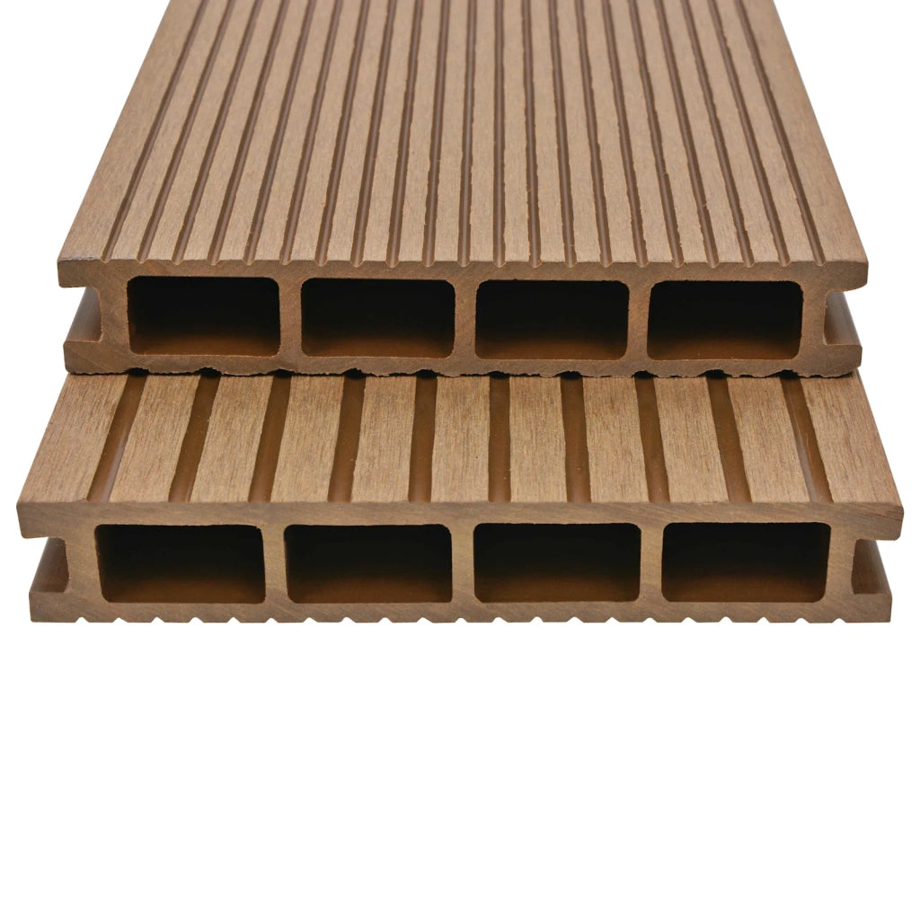 Pavimento da Deck 48 pcs Teak riciclato WPC 3444801