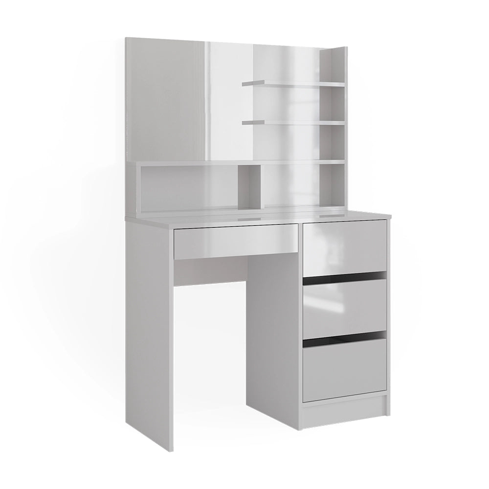 Vicco Tavolo da toeletta Bianco 80 cm con specchio