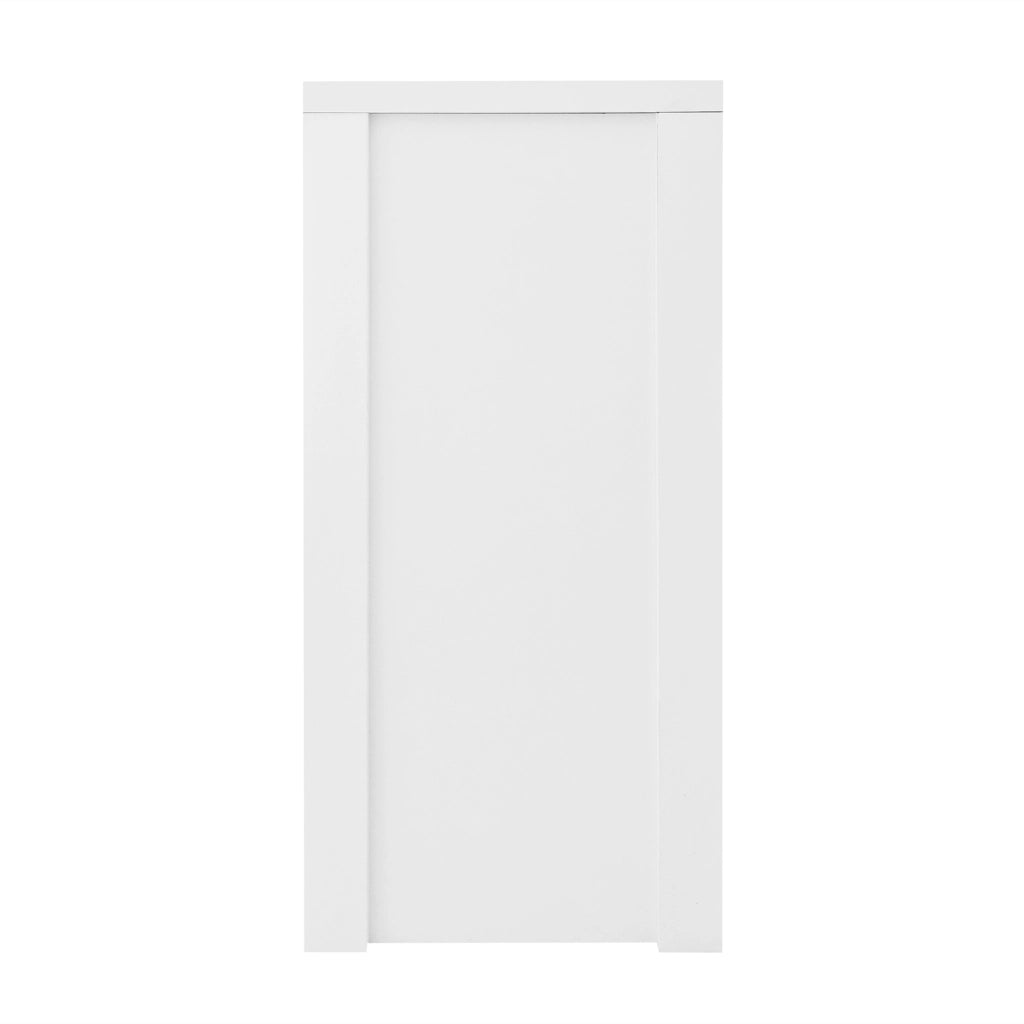 Credenza Moderna ¨C Xylo ¨C Bianco, Maniglie Dorate, Ante con Divisori Regolabili
