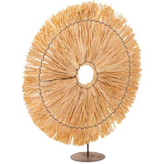 Figura decorativa in fibra naturale marrone 45x02x50h