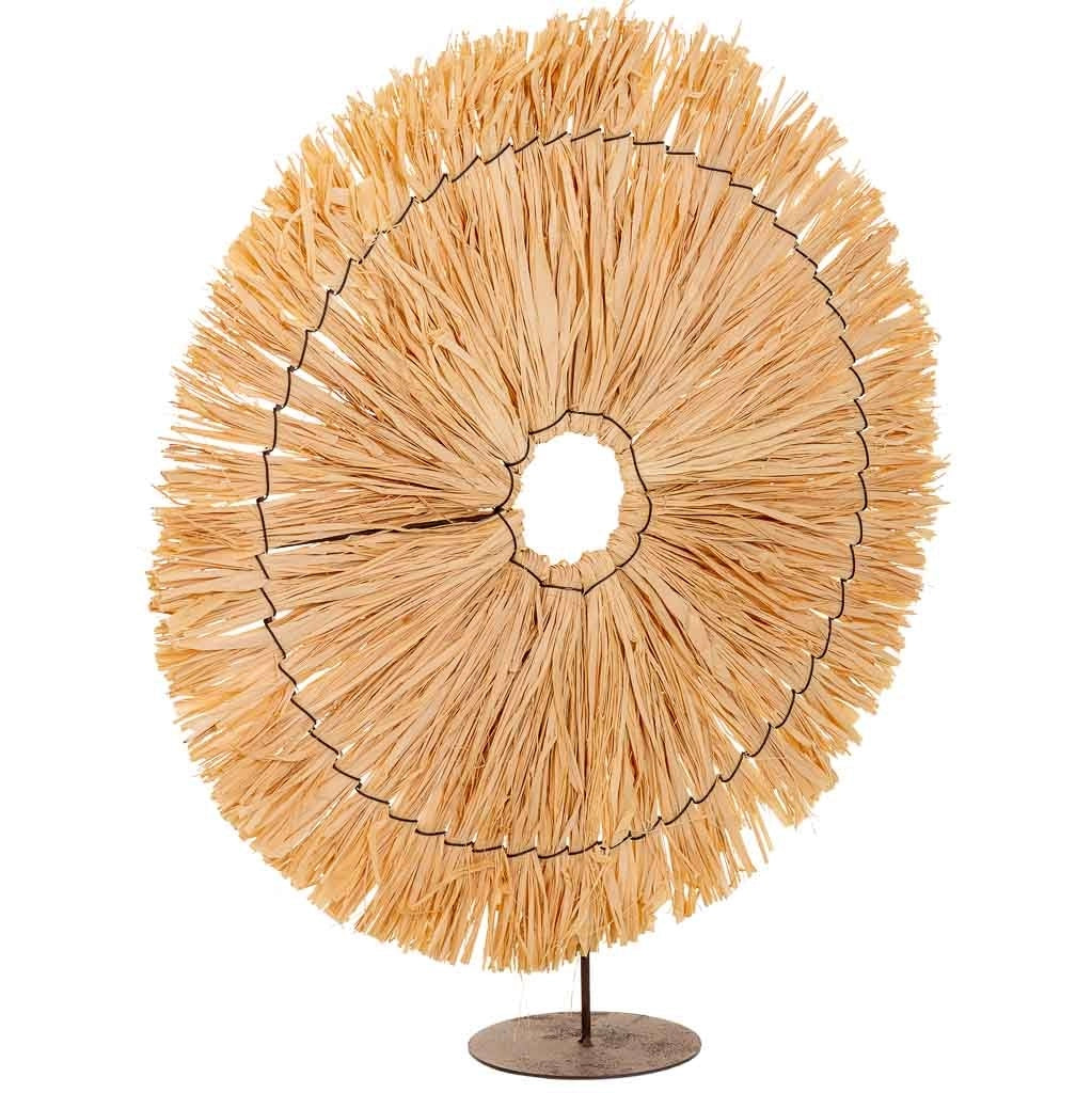 Figura decorativa in fibra naturale marrone 45x02x50h