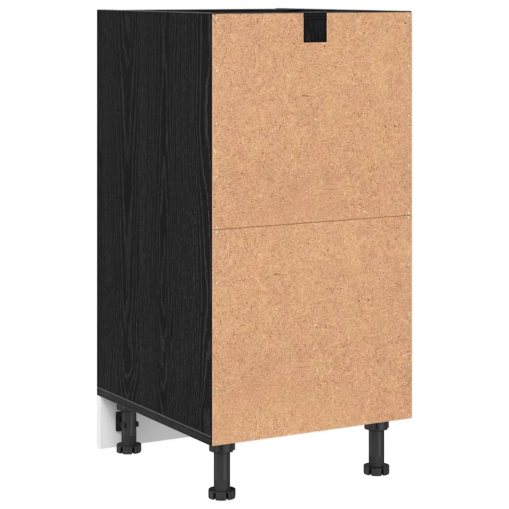 Base per Cucina-Mobile Base da Cucina Riga Rovere nero 40 x 44,5 x 81,5 cm