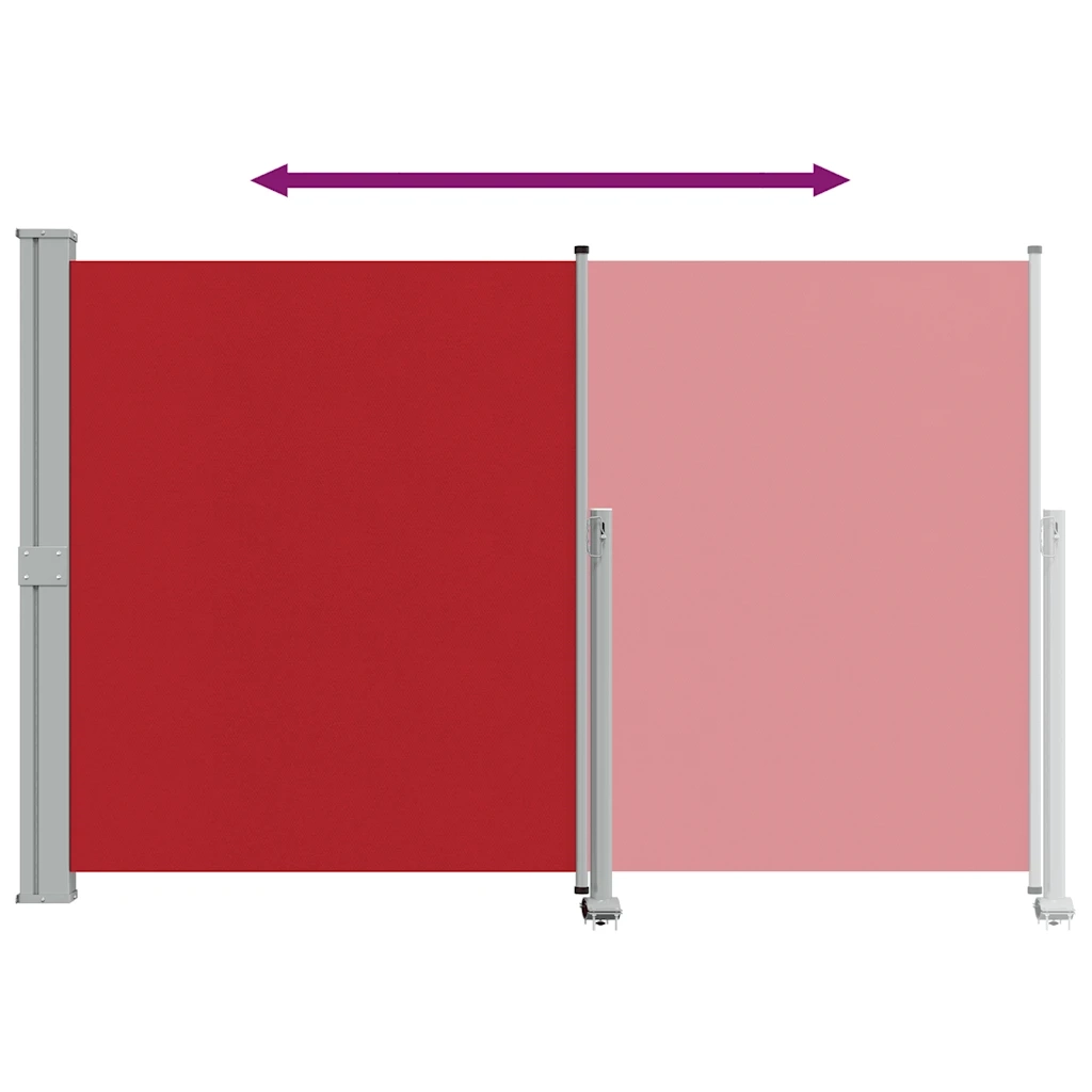 Tenda da Sole | Tenda laterale Retrattile per Patio 160x300 cm Rossa