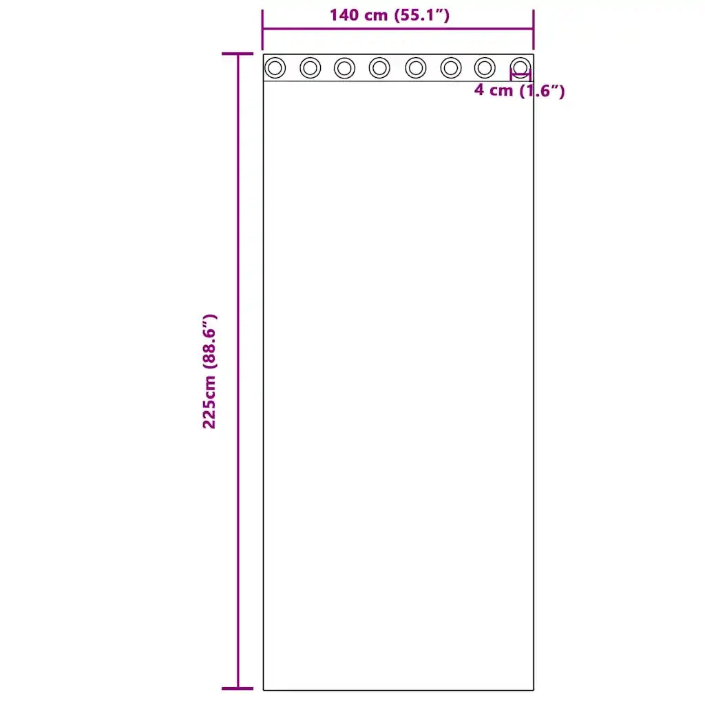 Tende Oscuranti | Tende Blackout 2 pz Crema 140 x 225 cm Velluto
