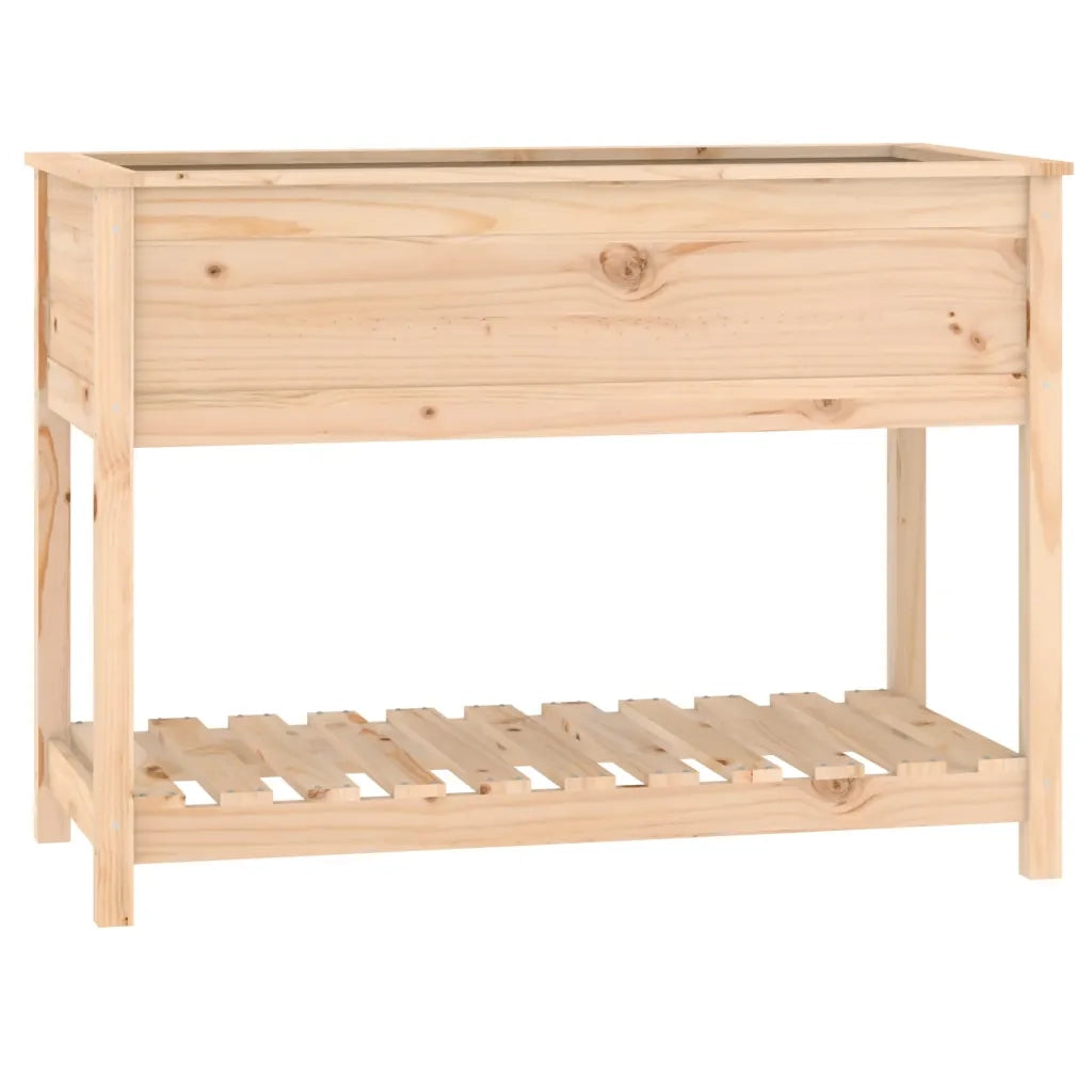 Fioriera con Mensola 111,5x54x81 cm in Legno Massello di Pino 823787