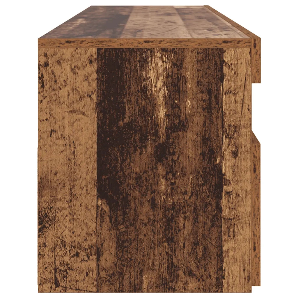 Mobile TV | Armadietto TV | Mobile Porta TV con LED Legno Antico 90x35x40 cm Multistrato