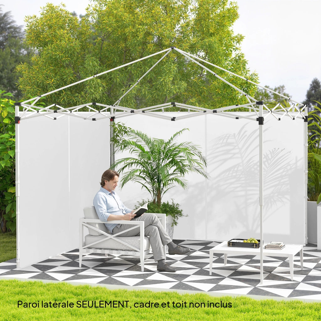 Pannelli laterali per gazebo 3x3m o 3x6m ¨C Xylo ¨C Set 2 pezzi bianco