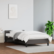 Giroletto con Testiera senza Materasso-Struttura Letto Grigio 90x190 cm