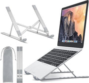 Sostegno Portatile per Laptop e Tablet da 10-17.3" - Stand per Laptop in Alluminio Regolabile - Raffreddamento Aria - Supporta fino a 20KG Laptop Elevatore