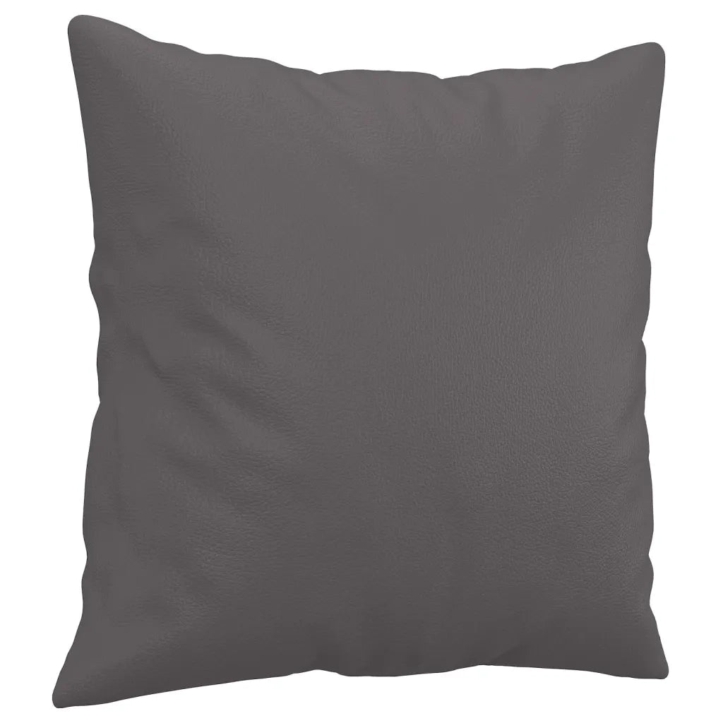 Divano a 2 Posti con Cuscini-Sofa 2 Posti con Cuscini Grigio 140 cm in Similpelle 390461