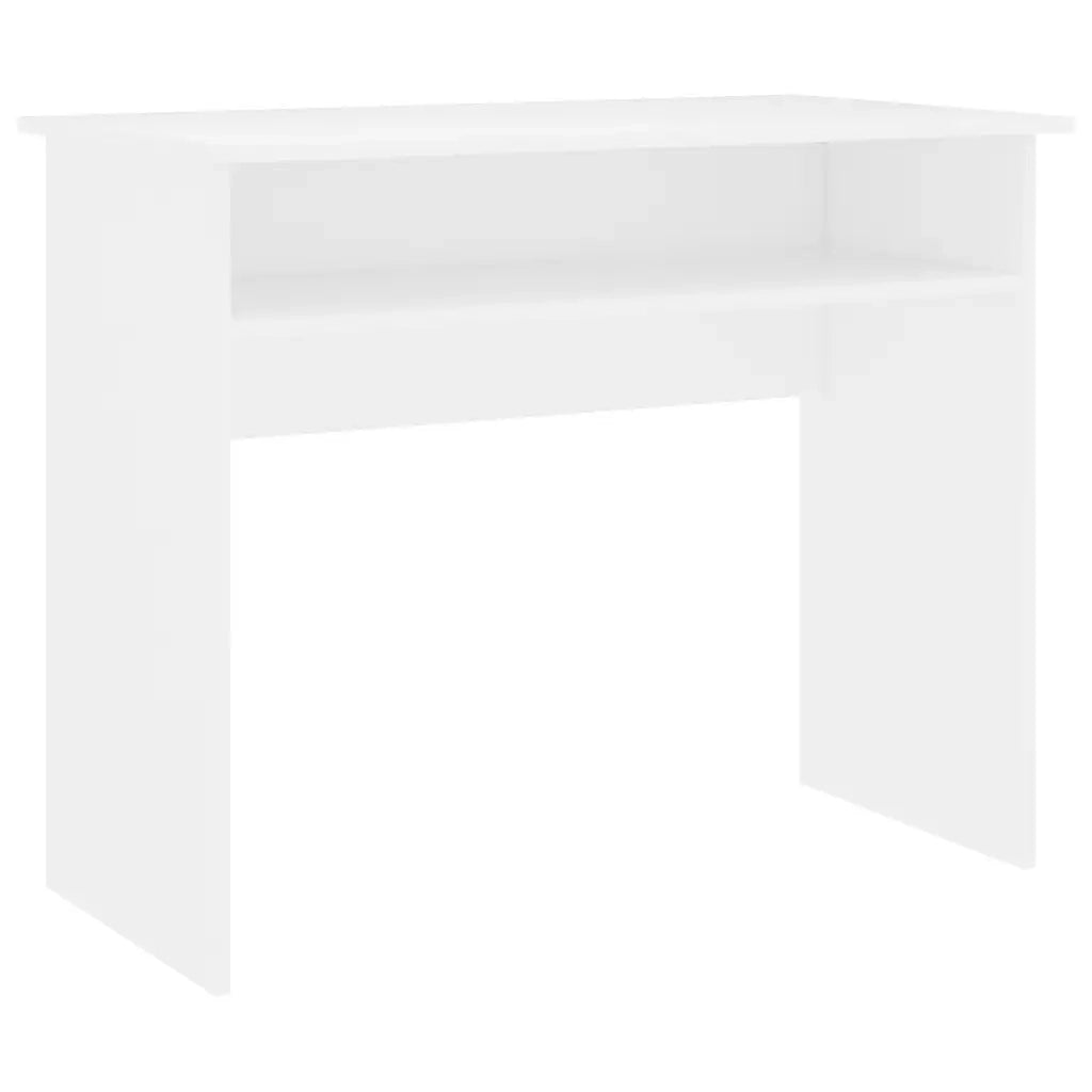 Scrivania | Tavolo da Ufficio Bianca 90x50x74 cm in Legno Multistrato