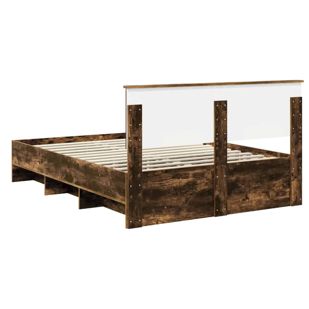 Struttura del letto Rovere fumé 140 x 200 cm Legno multistrato 3408855