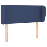 Testiera | Testata ad Orecchio Blu 103x23x78/88cm in Tessuto