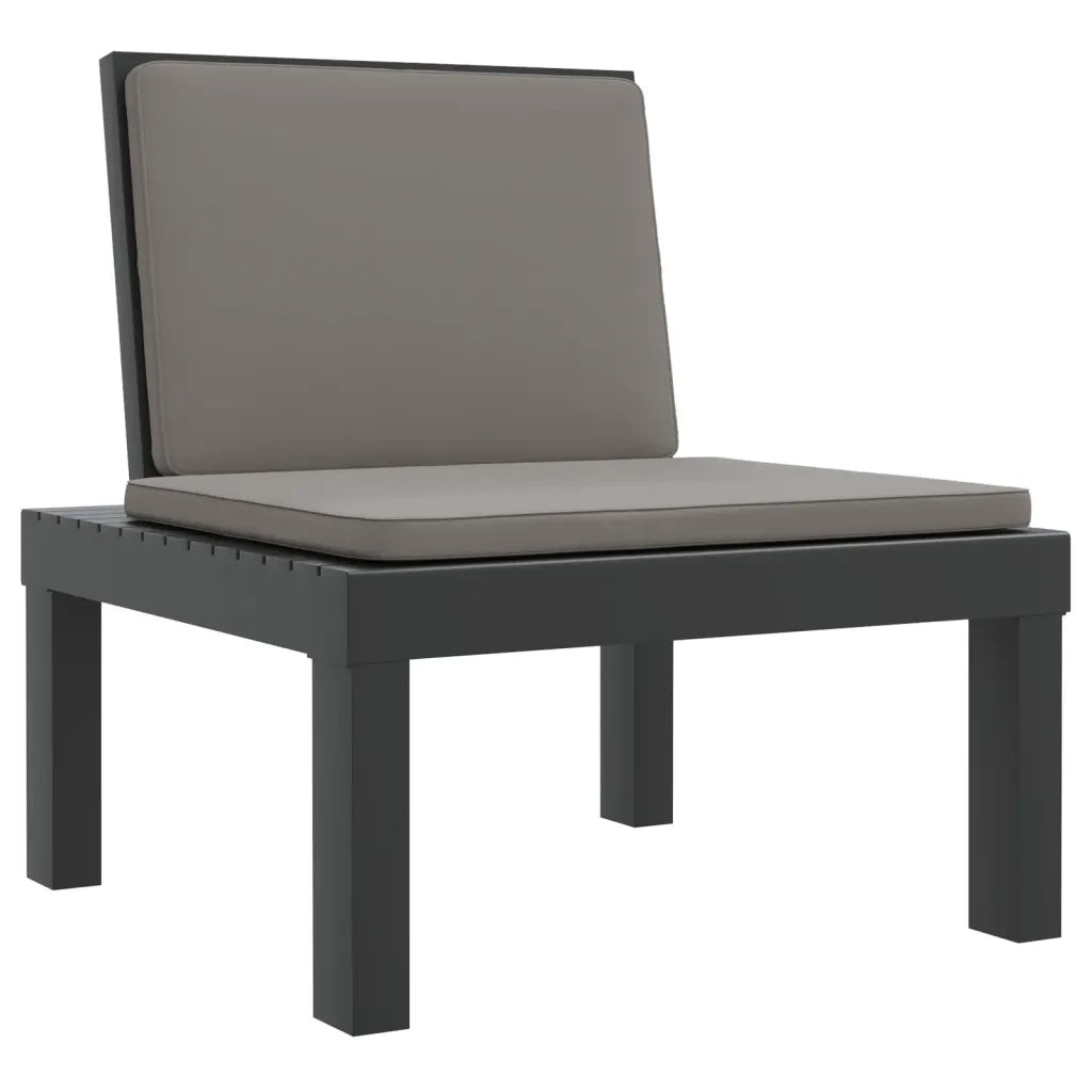 Set Salotto da Giardino 3 pz con Cuscini Antracite in PP 3203731