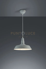 WILL SOSPENSIONE PAGODA METALLO EFFETTO CEMENTO D. 36CM 1 LUCE ATTACCO E27