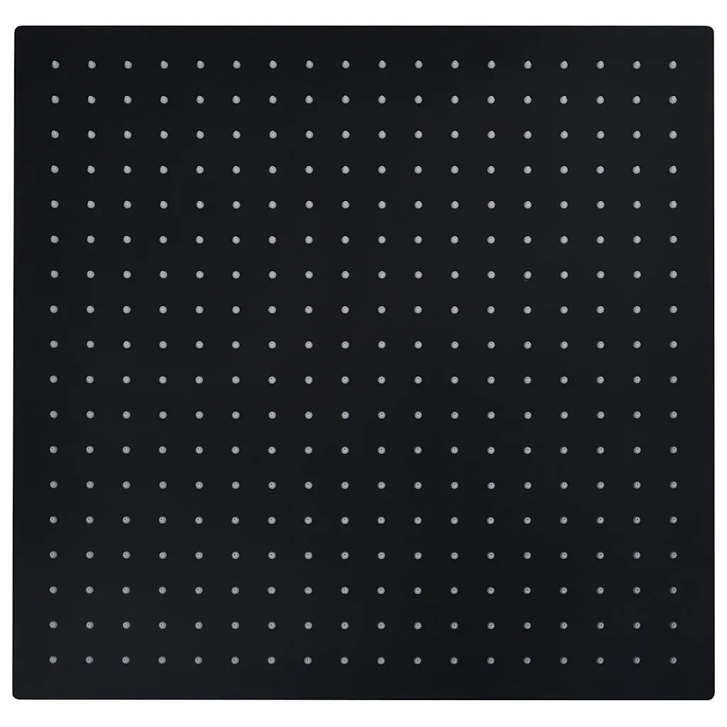 Testa Doccia a Pioggia in Acciaio Inox 50x50 cm Quadrata Nera CFW8060489