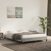 Giroletto senza Materasso-Struttura Letto Grigio Chiaro 140x200 cm Velluto 539631