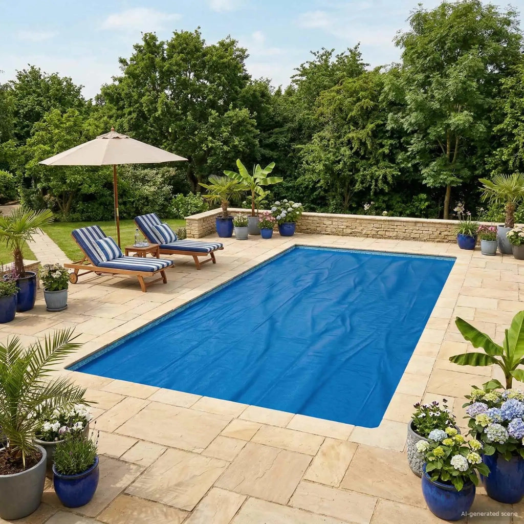 Copertura per piscina Nero e Blu 800 x 400 cm PE 42034636