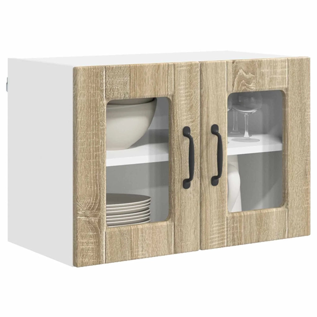 Mobile da cucina con porta 2 pz-Set di 2 Armadio da cucina Rovere Sonoma 60 x 31 x 40 cm 147314