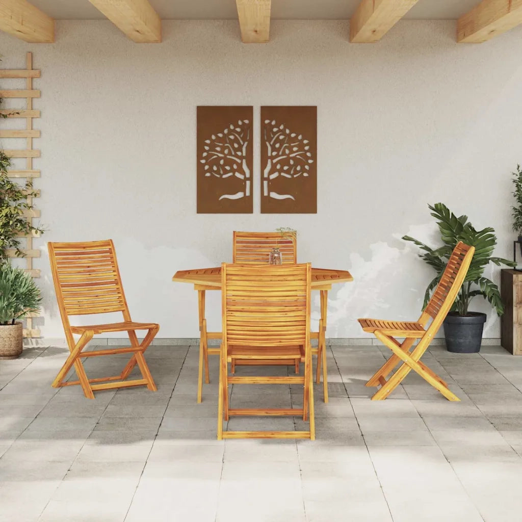 Set da Pranzo per Giardino 5 pcs Marrone 3375706