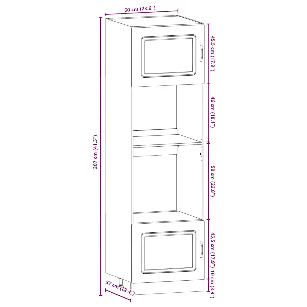 Set Mobili da Cucina 7 pz Kalmar Grigio Cemento in Truciolato 3314735