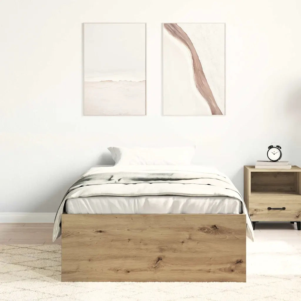 Giroletto senza Materasso-Struttura Letto Rovere Artigianale 90x200cm 209958