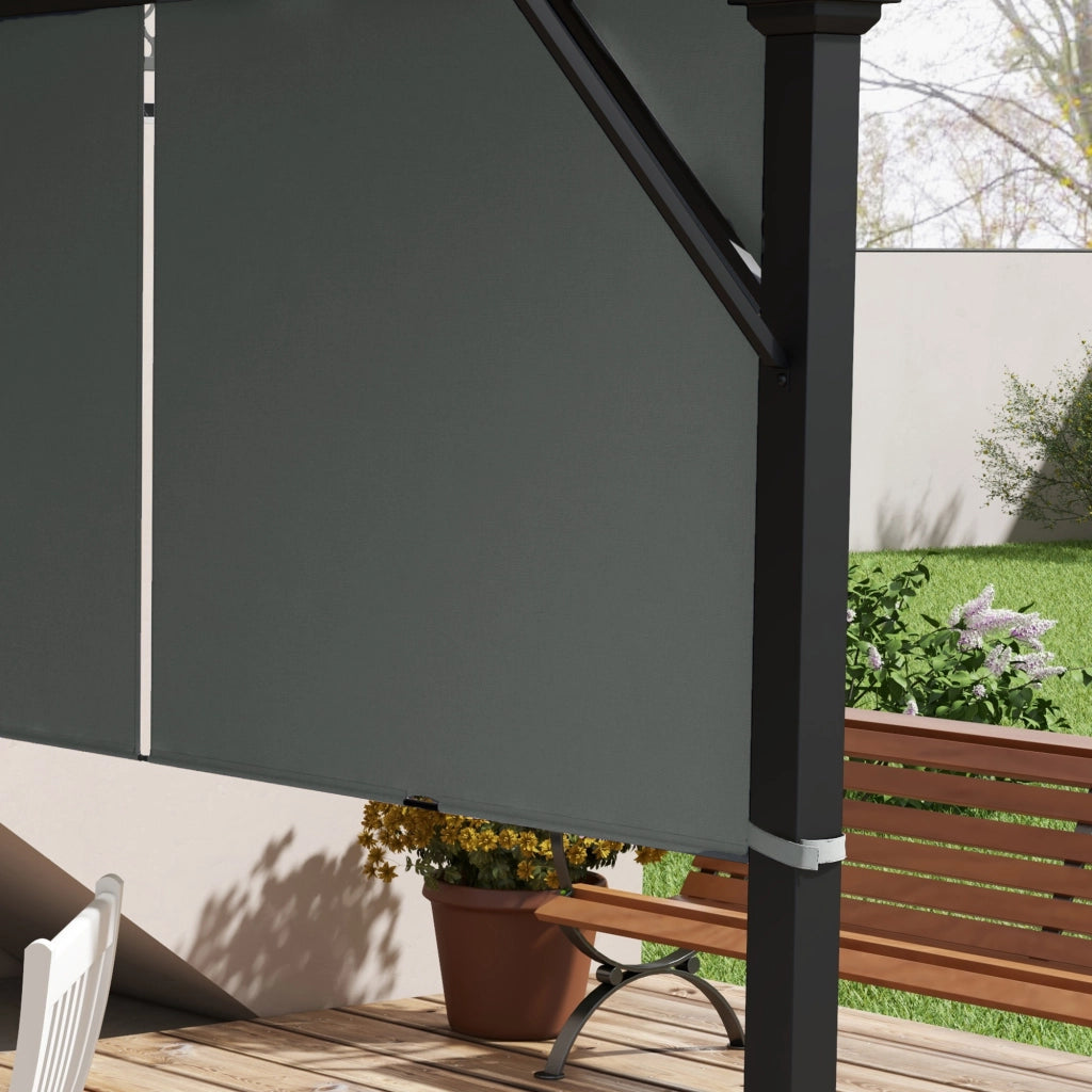 Telo di Ricambio per Pergola Retrattile ¨C Xylo ¨C 4,9x1,2m Poliestere UV Grigio Scuro
