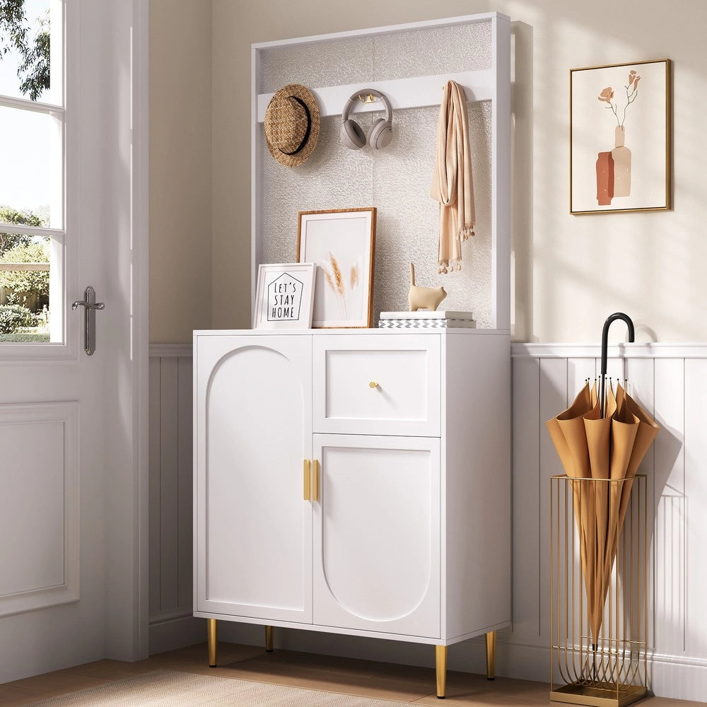 Mobile Ingresso con Scarpiera e Appendiabiti ¨C MINIMAL ¨C Bianco, 80x175,5x35 cm