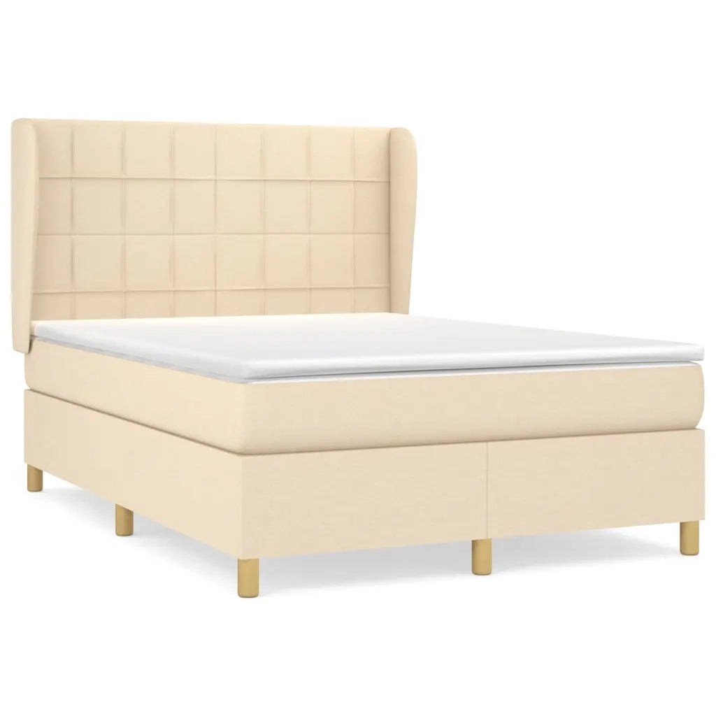 Giroletto a Molle con Materasso Crema 140x200 cm in Tessuto 3128530