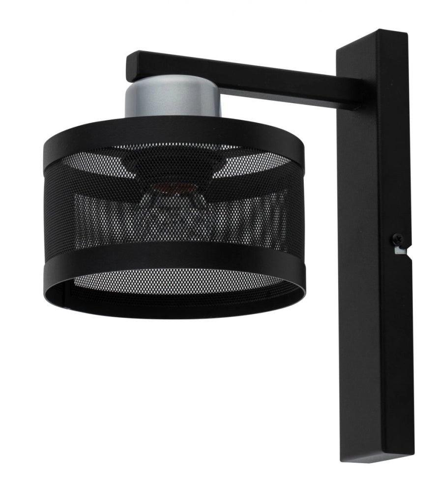 Applique industriale decorativa nero/argento Off E27 15W Sigma