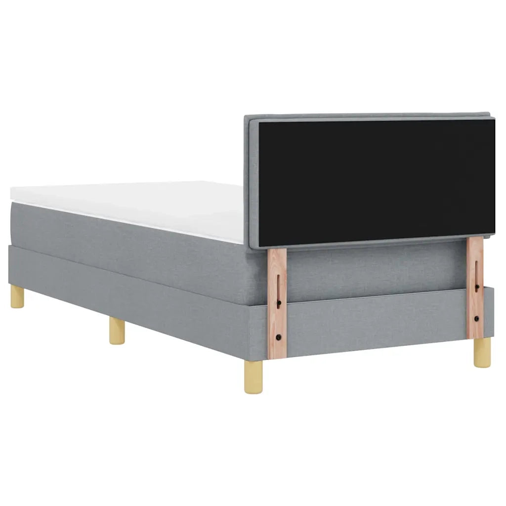 Letto a molle con cuscino Grigio chiaro 80 x 200 cm Tessuto 3338797