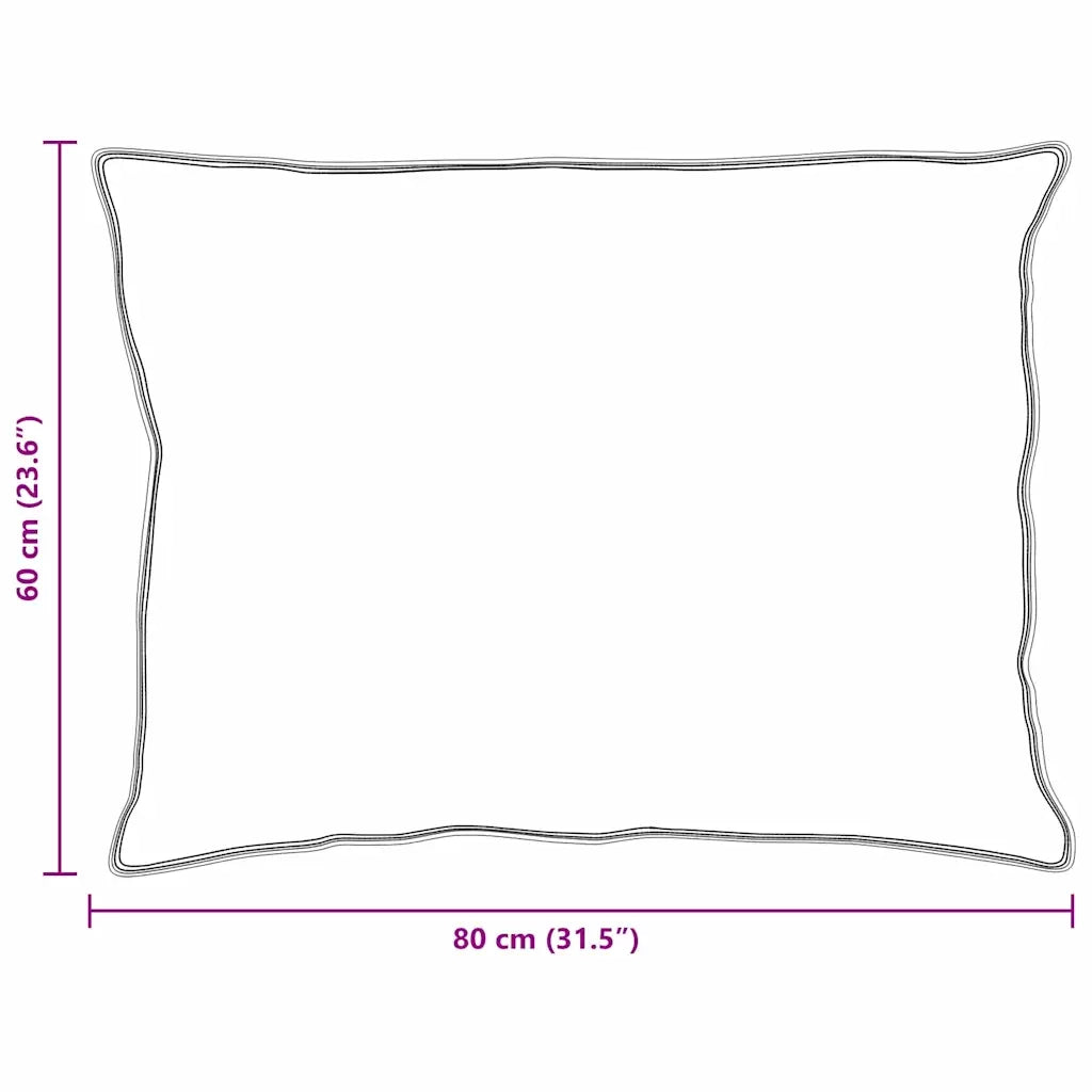 Cuscino con cuscino 2 pcs Bianco 60 x 80 cm Piuma 42007692