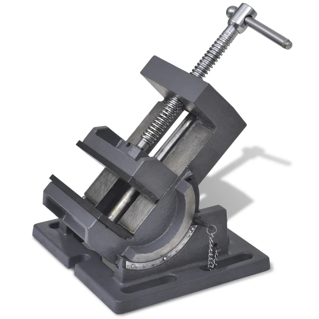 Morsa manuale inclinabile per trapano grigia 110 mm per attrezzi da garage officina e fai da te 3402086