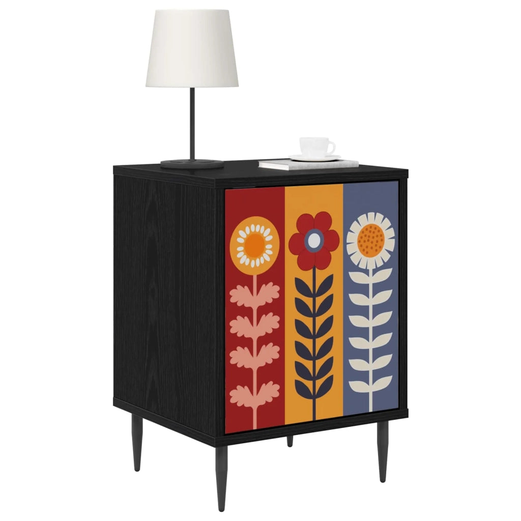 Armadio da Notte ESSEN 2 pz Rovere Nero 36 x 33 x 51 cm 8007256