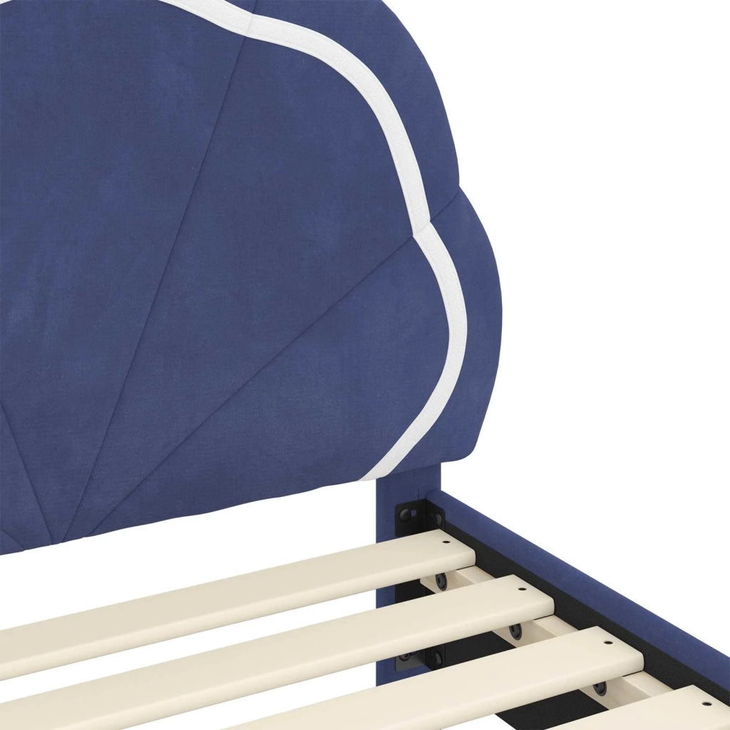 Struttura letto bambini con testata Blu Polizia 90 x 190 cm 42010921