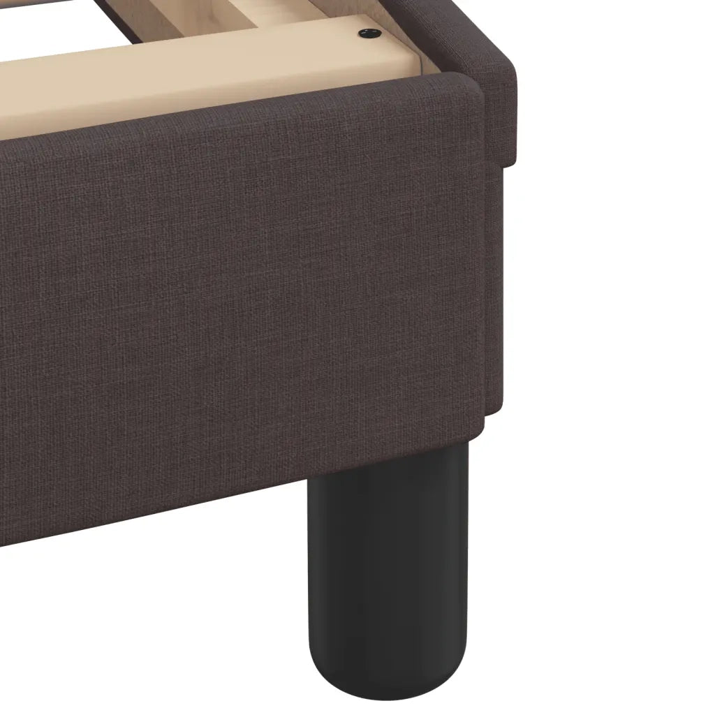 Letto con Materasso Dover Marrone Scuro 90x200 cm in Tessuto 3208327