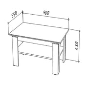 Tavolino, Tavolo da caff? Sola - Rovere Wotan - Ripiano aggiuntivo - Larghezza 90 cm, Altezza 43 cm, Profondit? 55 cm