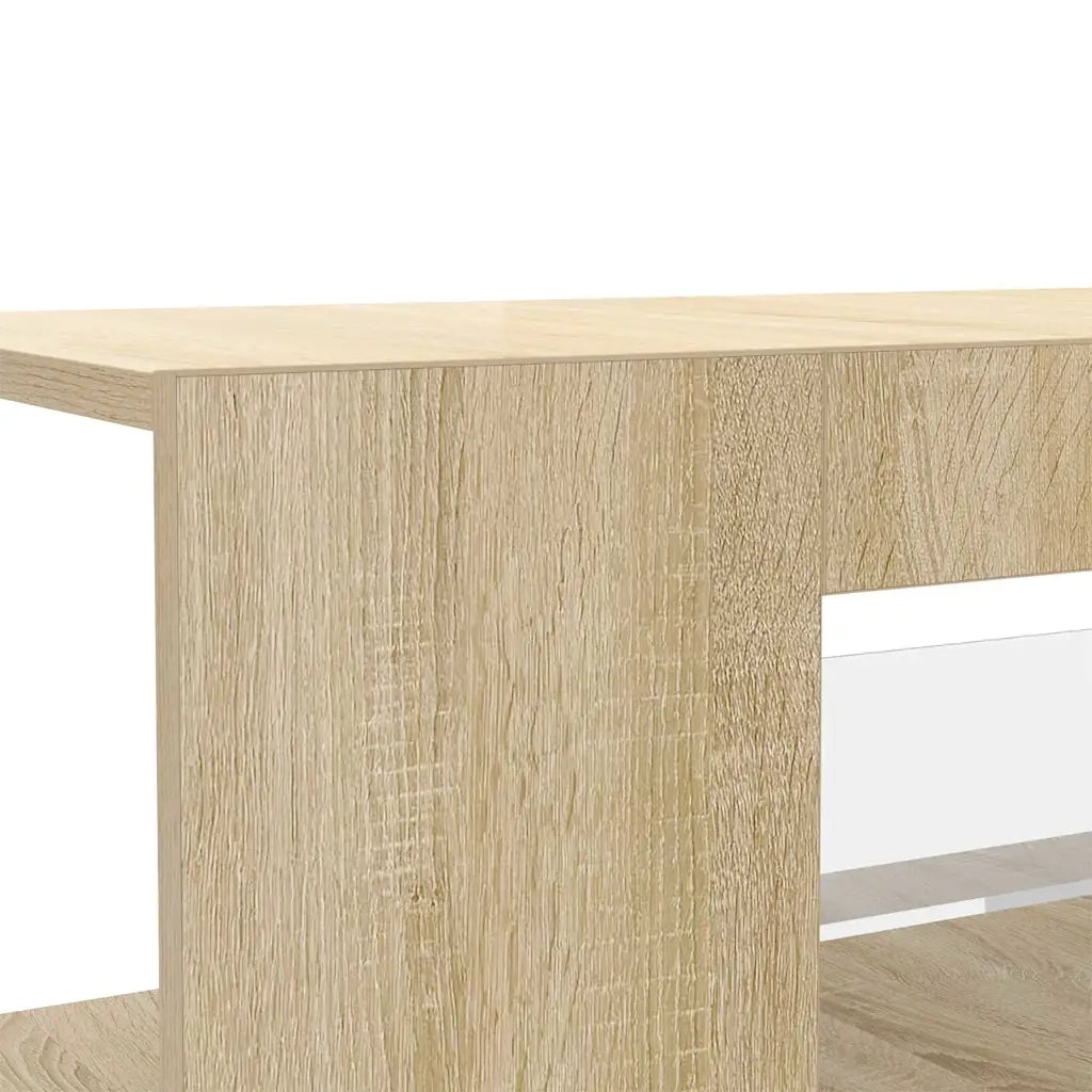 Mobile Porta TV con Luci LED Rovere Sonoma 90x39x30 cm 804241