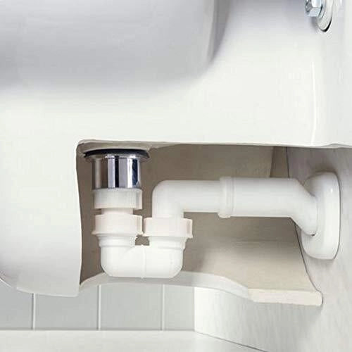 Lira Sifone Eccentrico Lavabo Bidet PP Salvaspazio diametro 11 cm
