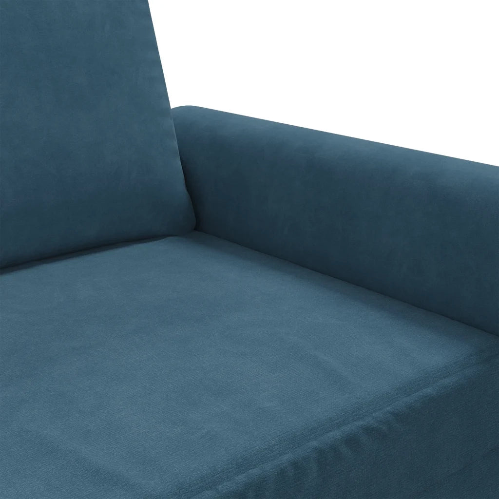 Divano a 2 Posti-Sofa 2 Posti Blu 120 cm in Velluto 448201