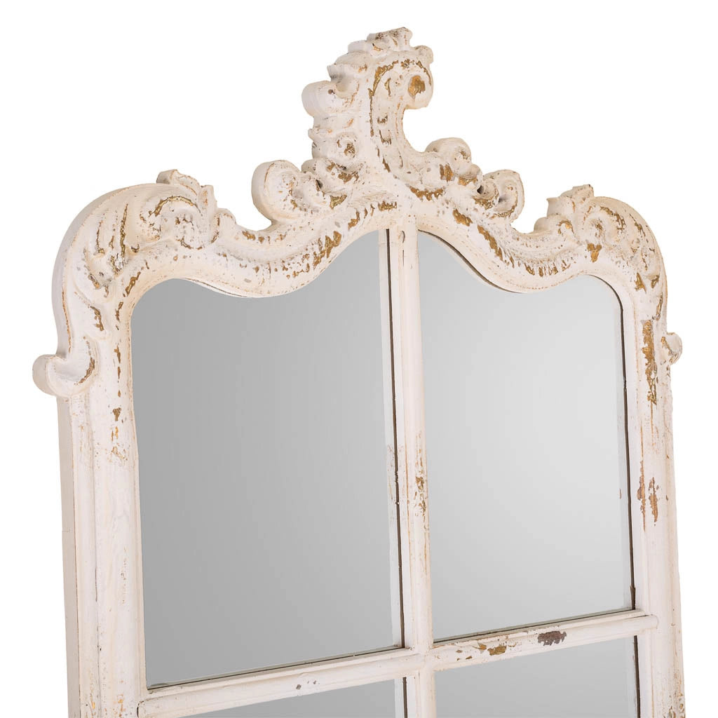 Specchio in legno bianco 75x7x215h