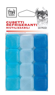 CUBETTI REFRIGERANTI RIUTILIZZABILI IN SET DA 24 PEZZI