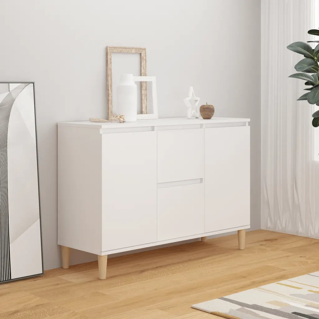 Credenza Bianca 101x35x70 cm in Legno Multistrato 806103