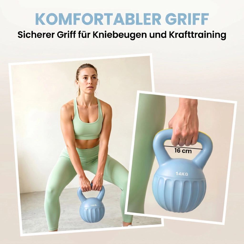 Kettlebell 14 kg ¨C Xylo ¨C Maniglia Antiscivolo, Blu